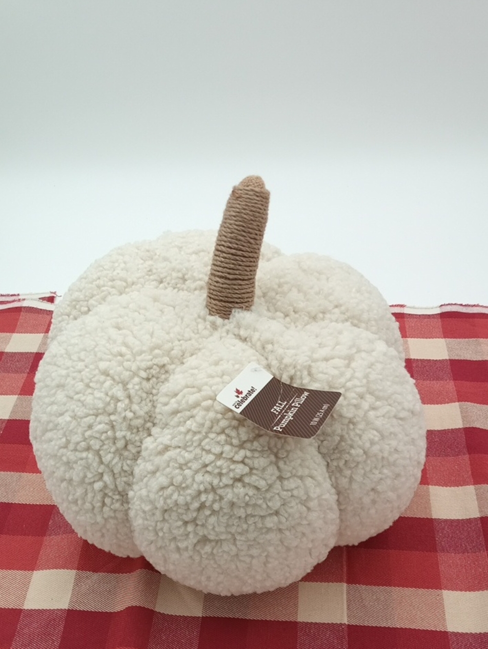 Cream Colored Pumpkin Pillow Decor NWT